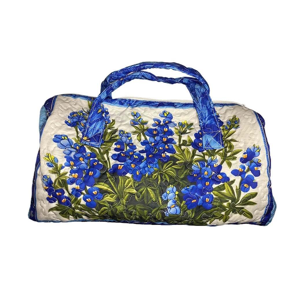 G Travel Quilted Tote Bag Large Paisley Print Shoulder Handbag for Travel &amp; Everyday Use