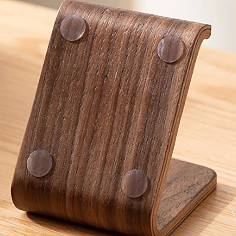 G Workspace Solid Wood Phone Stand Minimalist Wooden Mobile Phone Holder for Desk &amp; Bedside
