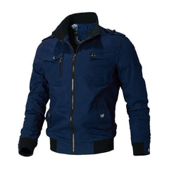 2024 Autumn New Men's Casual Jacket American style Fashion Stand-up Collar Thick Denim Cargo Pants Pure Cotton Man Coat Clothes