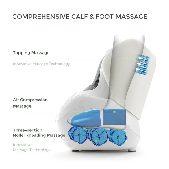 G Active Electric Calf &amp; Foot Massager with Heat Air Compression Shiatsu Leg Massage Machine