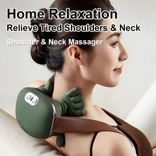 G Active Shiatsu Neck &amp; Shoulder Massager Electric Deep Kneading Massage with Finger Pressure