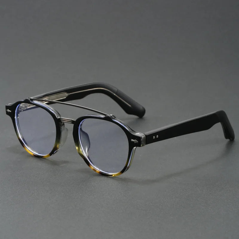G Style Retro Blue Light Blocking Glasses Double Bridge Unisex Frames