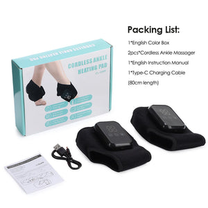 G Active Electric Ankle & Foot Massager with Heat Temperature-Controlled Foot Massage Wrap