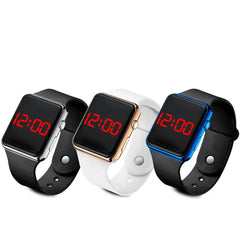 Simple Digital Watch for Men Women Fashion Sport LED Electronic Watch Black Silicone Wristband Casual Mens Watch Reloj Hombre
