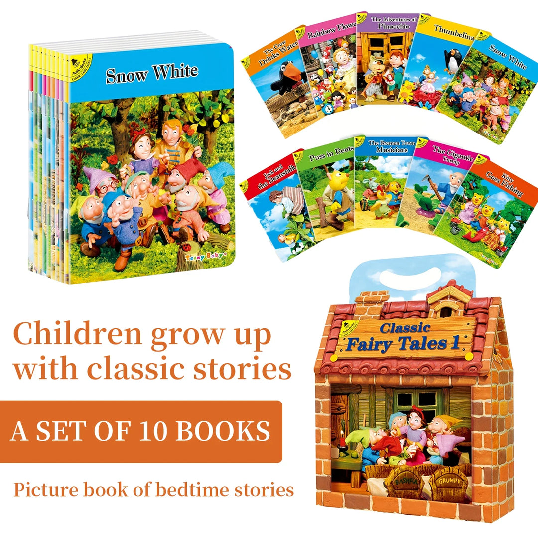 A Set Of 10 Classic Fairy Tale Books For Kids Colorful Tales