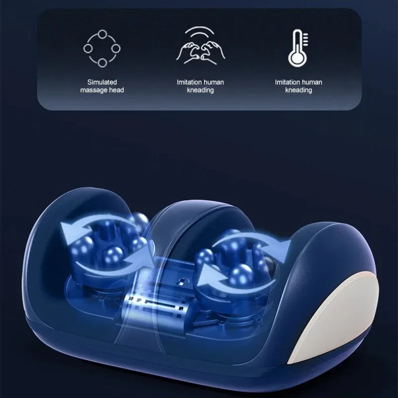 G Active Extra-Large Electric Foot &amp; Calf Massager with Heat Shiatsu Kneading Leg Massage Machine