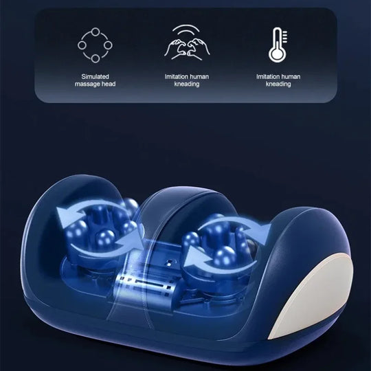 G Active Extra-Large Electric Foot &amp; Calf Massager with Heat Shiatsu Kneading Leg Massage Machine