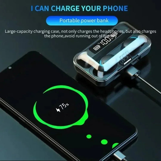 G Audio F9-5 TWS Wireless Bluetooth Earbuds HiFi Stereo Earphones with Charging Case &amp; Microphone