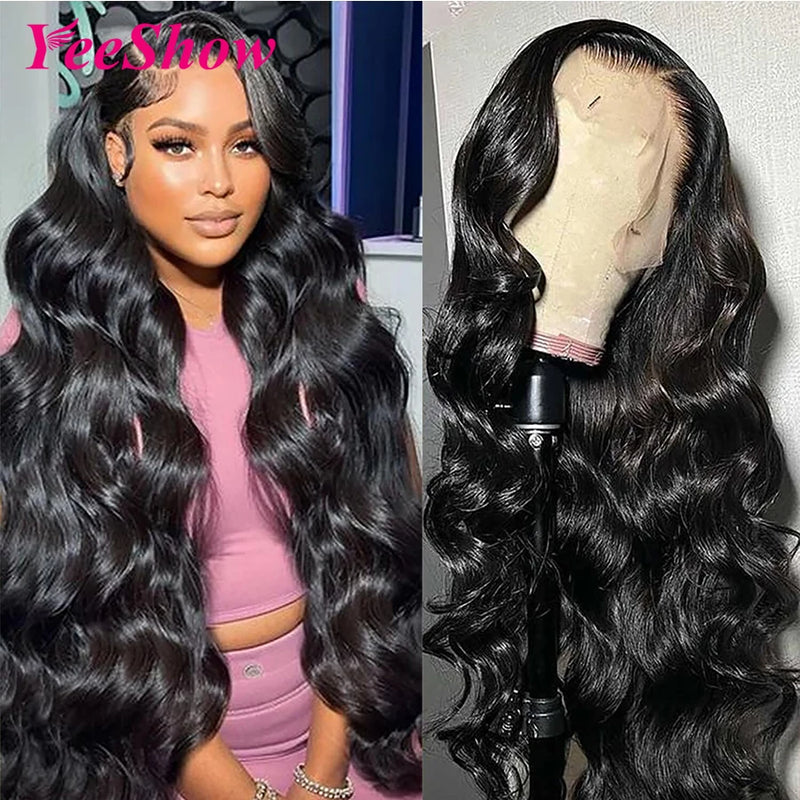 Body Wave Human Hair Wigs HD Lace Frontal Wigs For Women 13X6 180% Density Remy Brazlian Lace Front Human Hair Wigs Pre Plucked