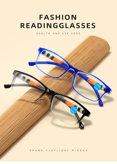 Men Ultra Light Reading Eyewear Fashion Printed Anti Blue Reading Glasses Women Spring Leg Presbyopic Glasses 1.0 To 4.0