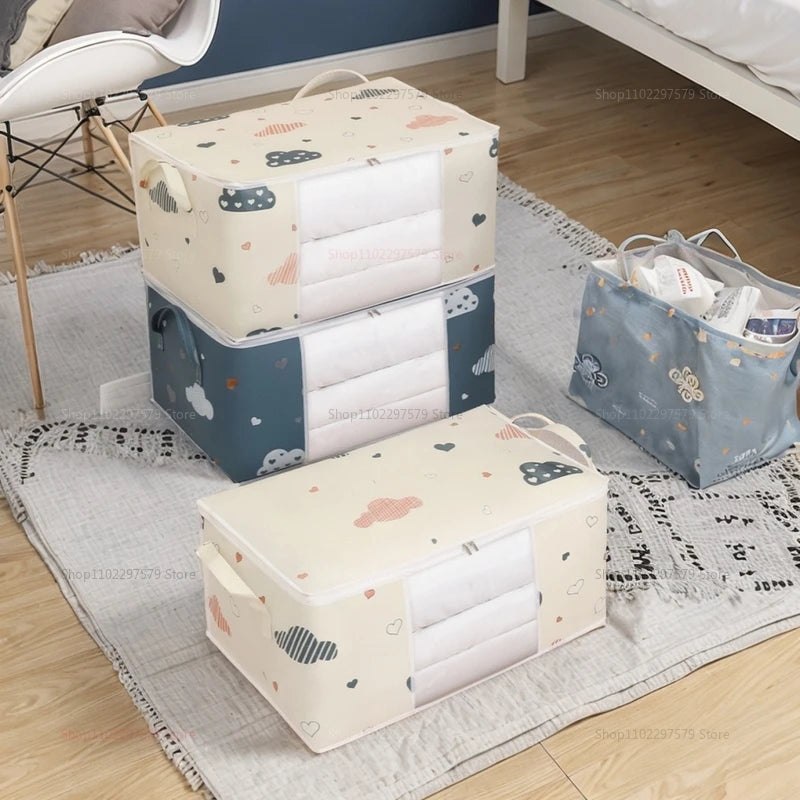 G Home Large Capacity Storage Bag with Handles Dustproof Non-Woven Closet &amp; Bedding Organizer