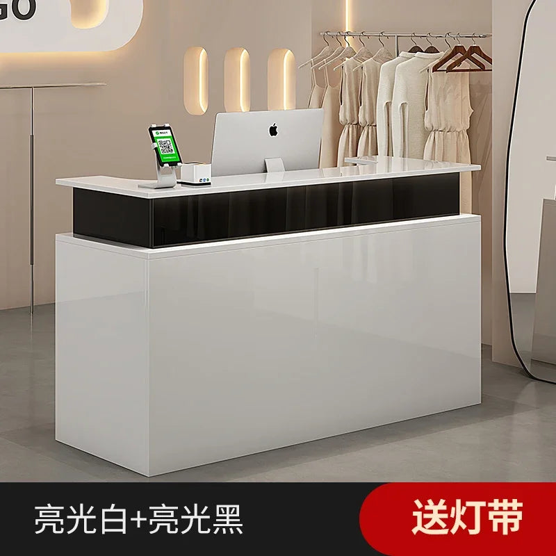 G Workspace Luxury Reception Desk Modern Front Counter for Salon, Spa, Office &amp; Commercial Reception Areas