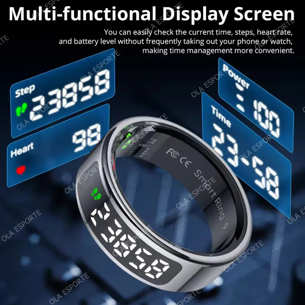 G Active Smart Ring with Touch Display Wireless Charging &amp; 5ATM Waterproof Smart Ring for Men &amp; Women