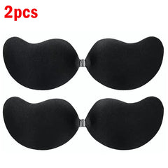 Women Invisible Push Up Bra Backless Strapless Bra Seamless Front Closure Bralette Underwear Women Self-Adhesive Silicone Sticky