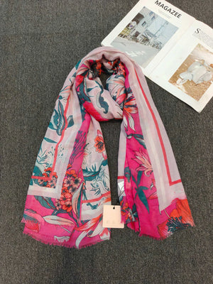 G Style European Print Scarf Soft Versatile Shawl & Lightweight Fashion Wrap