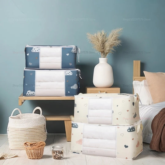 G Home Large Capacity Storage Bag with Handles Dustproof Non-Woven Closet &amp; Bedding Organizer