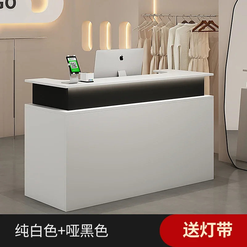 G Workspace Luxury Reception Desk Modern Front Counter for Salon, Spa, Office &amp; Commercial Reception Areas