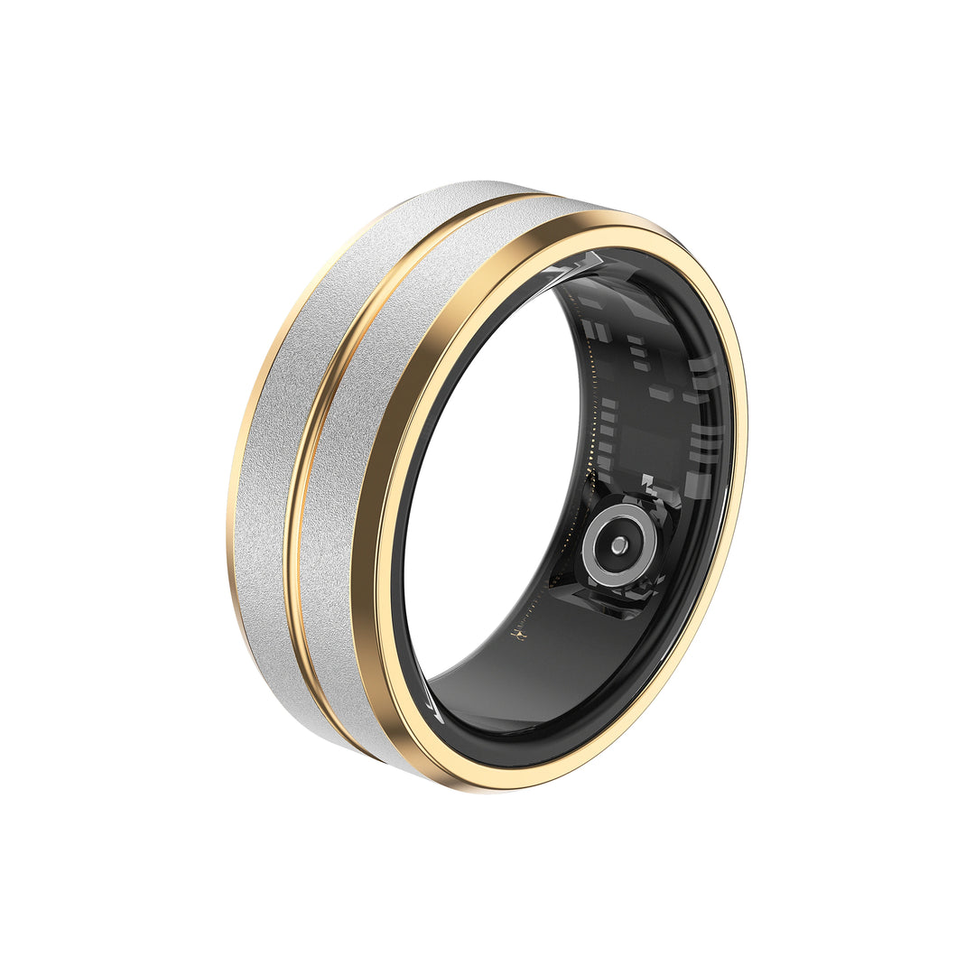G Active Gold Smart Health Ring for Men &amp; Women Bluetooth Heart Rate, Blood Pressure &amp; Fitness Tracker