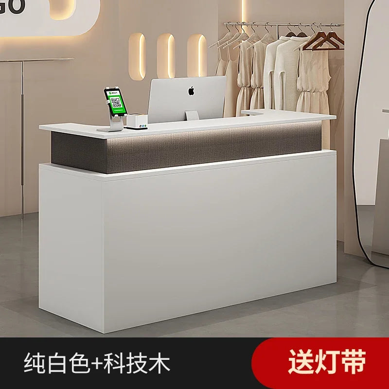 G Workspace Luxury Reception Desk Modern Front Counter for Salon, Spa, Office &amp; Commercial Reception Areas
