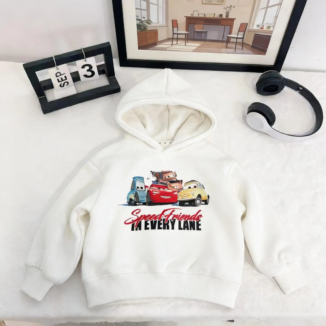 G Kids Cartoon Car Hoodie Long Sleeve Hooded Sweatshirt for Boys &amp; Girls