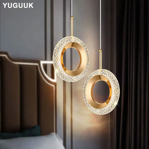 G Living Nordic LED Ring Pendant Light Modern Hanging Ceiling Lamp for Bedroom, Living Room & Bedside
