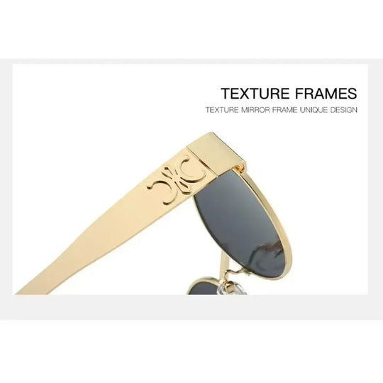 G Style Oval Metal Sunglasses Unisex Retro UV400 Eyewear