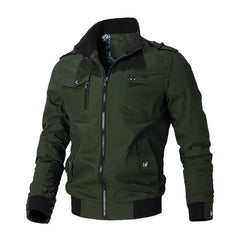 2024 Autumn New Men's Casual Jacket American style Fashion Stand-up Collar Thick Denim Cargo Pants Pure Cotton Man Coat Clothes