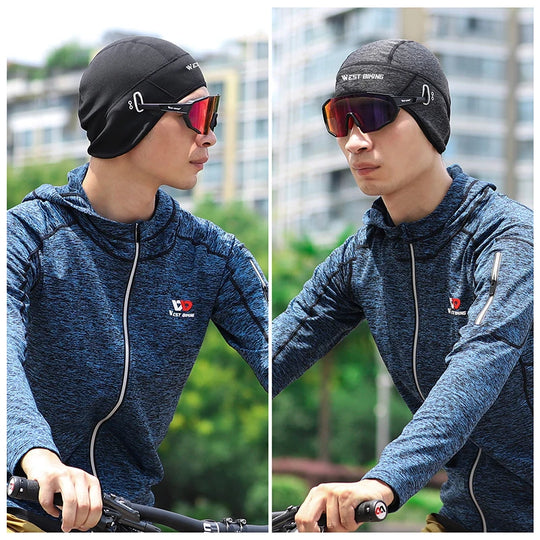 G Active Winter Thermal Cycling Skull Cap Windproof Fleece Helmet Liner for Men
