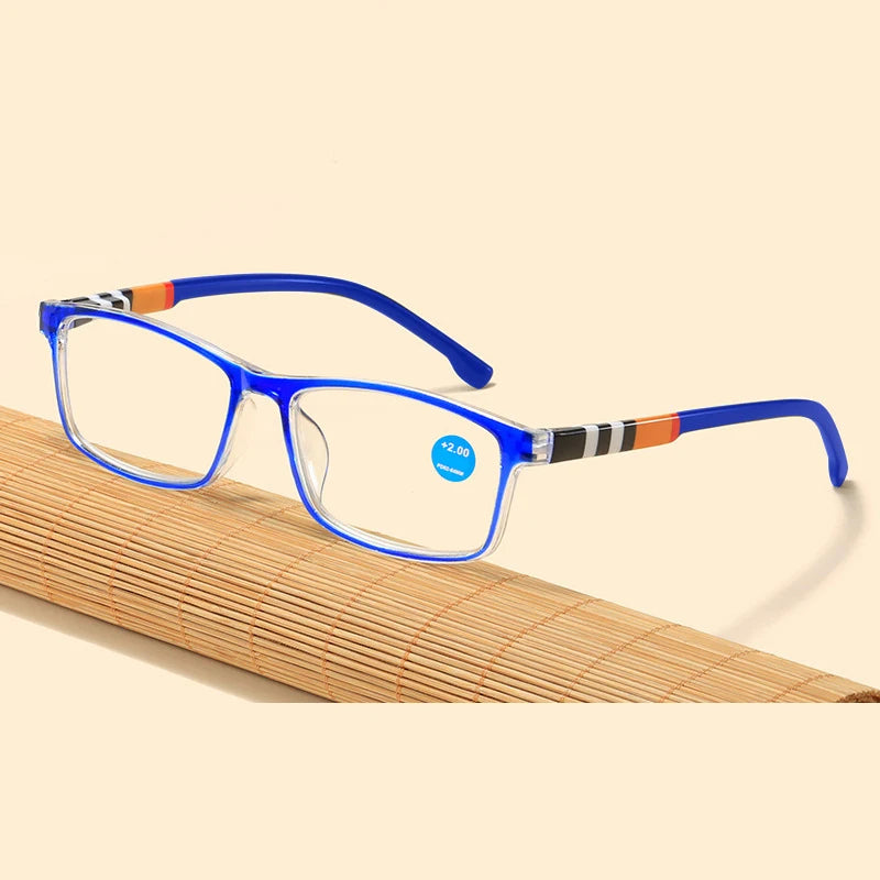 Men Ultra Light Reading Eyewear Fashion Printed Anti Blue Reading Glasses Women Spring Leg Presbyopic Glasses 1.0 To 4.0