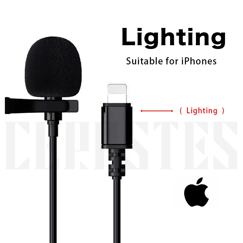 G Creator HD External Wired Microphone USB-C, Lightning &amp; Micro USB Mic for Camera, Phone &amp; Computer