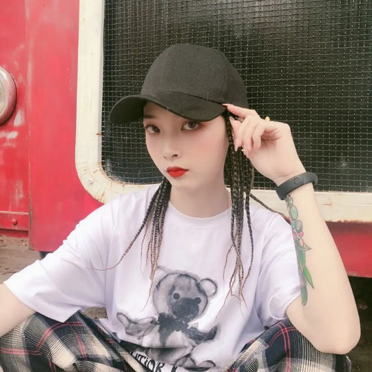G Costume Baseball Cap with Dreadlock-Style Hair Unisex Hip Hop Costume &amp; Novelty Hat