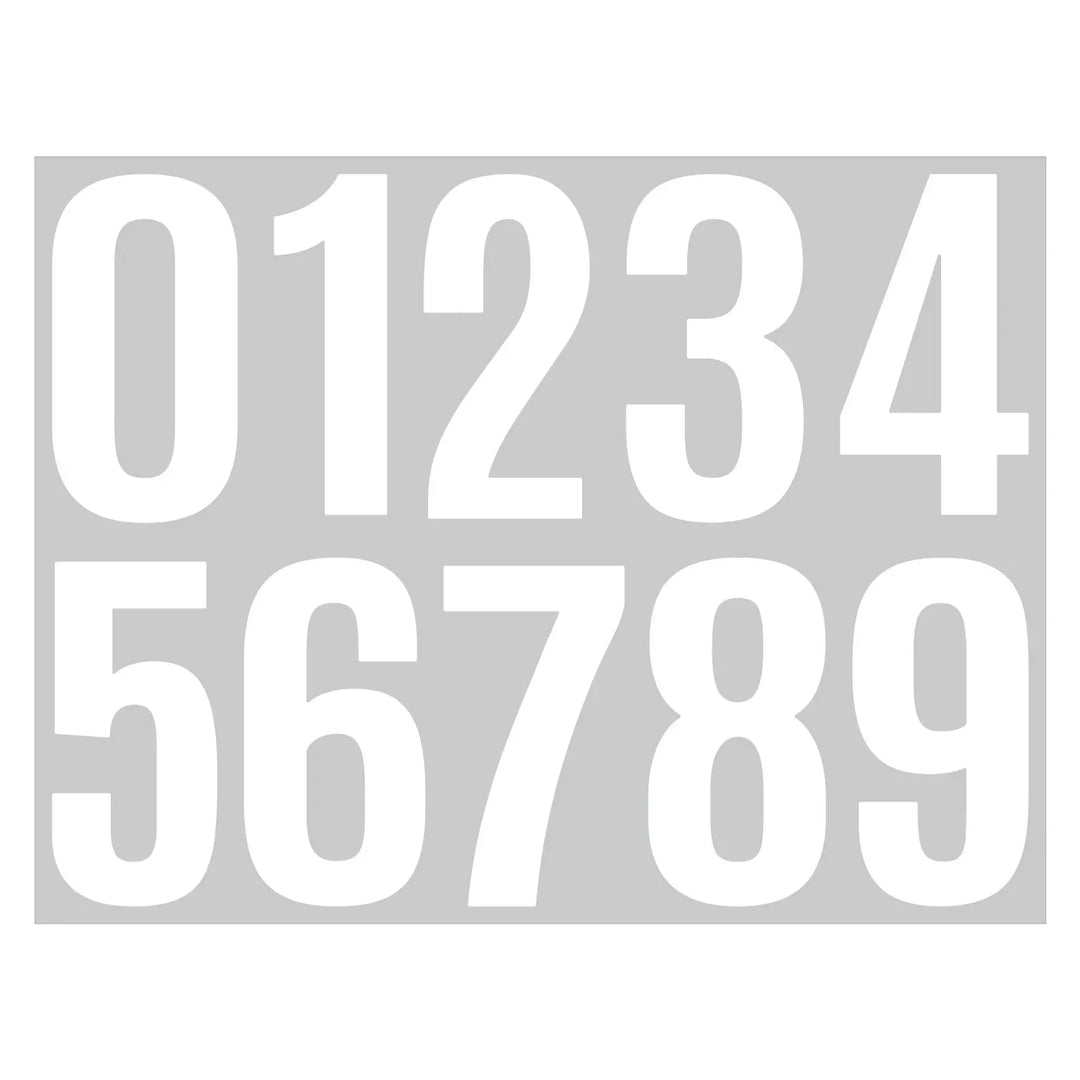 G Home 4PCS 4-Inch Waterproof Number Stickers Self-Adhesive Numeral Decals for Doors &amp; Mailboxes