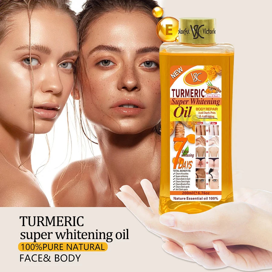 G Active Turmeric Body Massage Oil 200ml Moisturizing Aromatherapy Oil for Face &amp; Body
