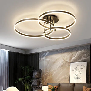 G Living Modern Dimmable LED Ring Chandelier Contemporary Pendant Light for Living Room & Dining Room
