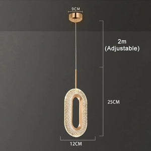 G Living Nordic LED Ring Pendant Light Modern Hanging Ceiling Lamp for Bedroom, Living Room & Bedside