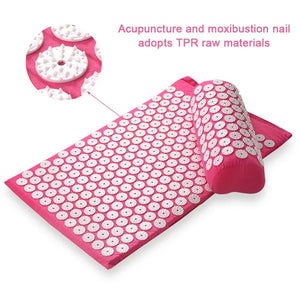 G Active Acupressure Massage Mat & Pillow Set Spike Yoga Mat for Relaxation & Wellness