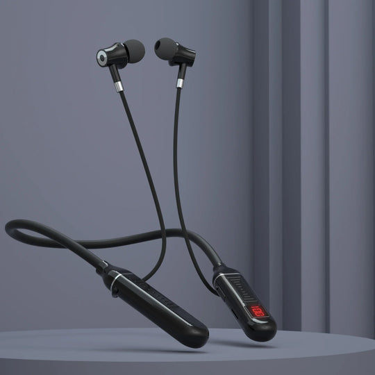 G Audio Bluetooth 5.3 Wireless Neckband Earphones Magnetic Earbuds with LED Display &amp; HD Stereo Sound