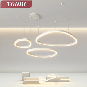 G Living Modern LED Ring Chandelier Contemporary Ceiling Light for Living Room, Dining Room & Bedroom