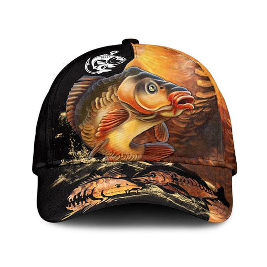 G Active Fishing Print Snapback Baseball Cap Adjustable Outdoor Hat for Men &amp; Women