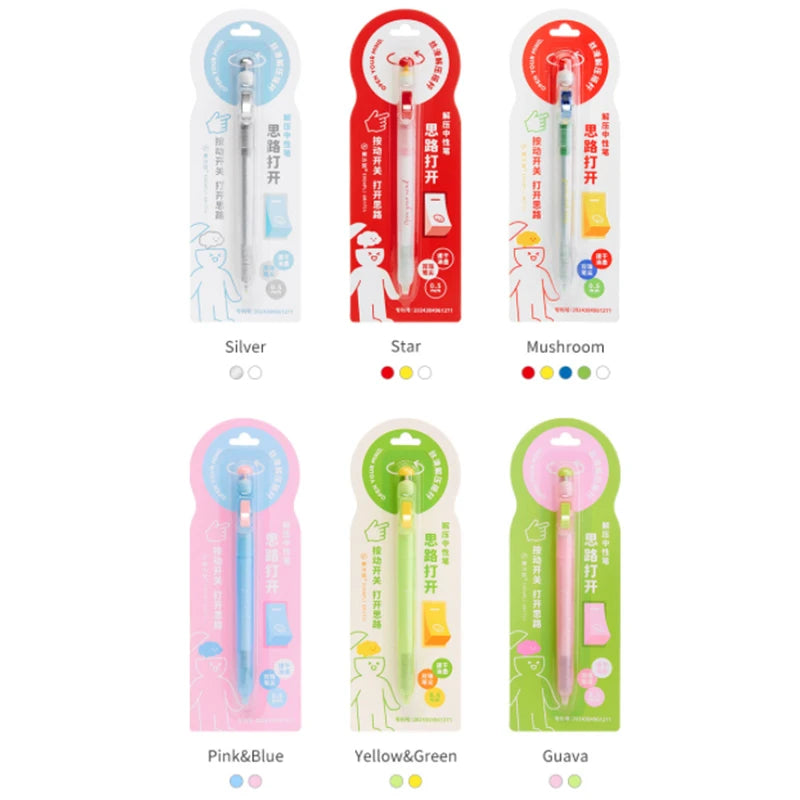 G Workspace 0.5mm Fidget Clicker Gel Pen Smooth Writing Pen for Study, School &amp; Office