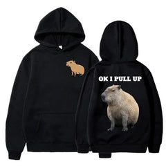 Capybara Fashion Hoodie Women Men Harajuku Pullovers Capibara Gothic Sweatshirt Mange Cute Y2k Hoody Cartoon korean style hooded