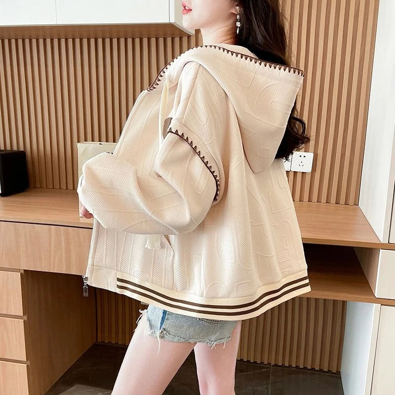 G Style Women's Full-Zip Hoodie Casual Hooded Sweatshirt with Front Zipper
