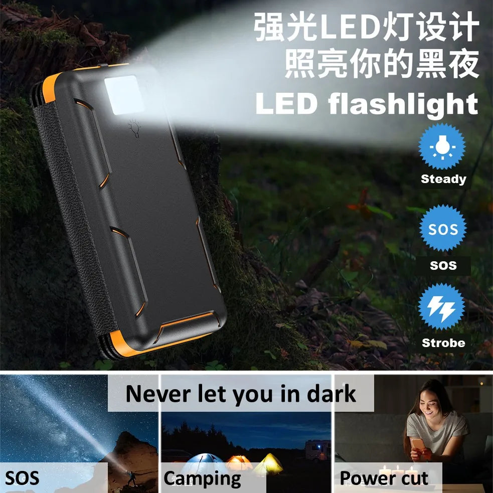 G Creator 50,000mAh Portable Solar Power Bank USB-C &amp; USB-A Fast Charger for Travel &amp; Outdoor Adventures