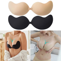 Women Invisible Push Up Bra Backless Strapless Bra Seamless Front Closure Bralette Underwear Women Self-Adhesive Silicone Sticky