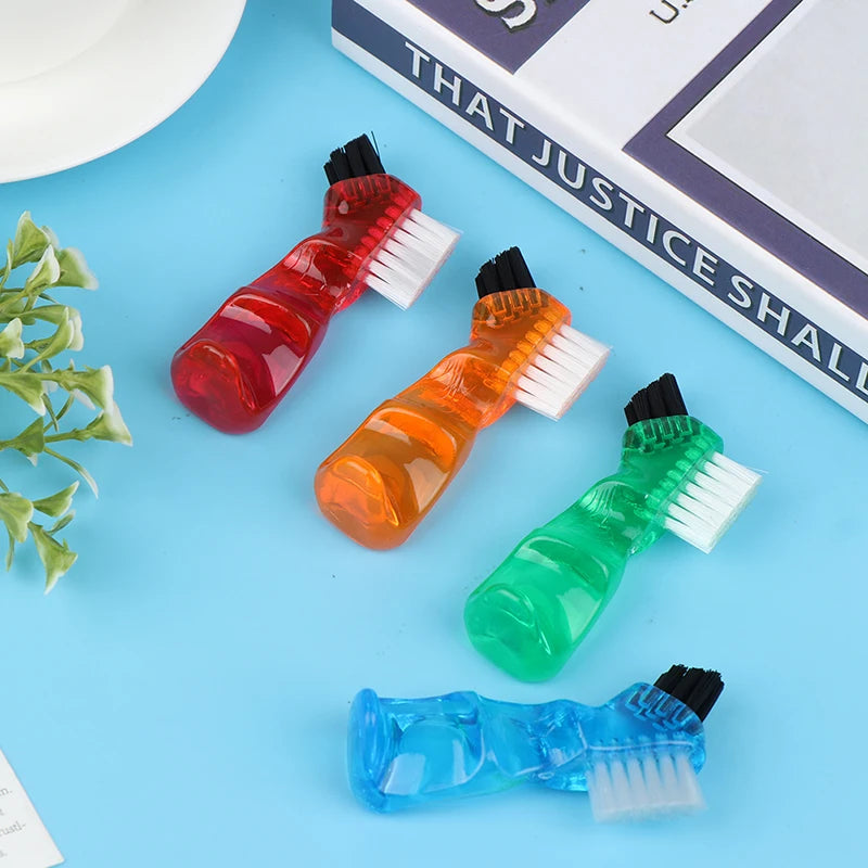 G Care Denture Cleaning Brush Ergonomic Multi-Bristle Oral Care Brush for Dentures &amp; Retainers