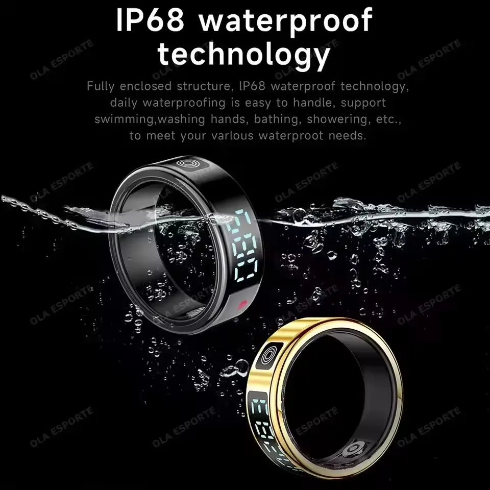 G Active R12/R11 Smart Ring with Touch Display Wireless Charging, Wellness Tracking &amp; 5ATM Waterproof Design