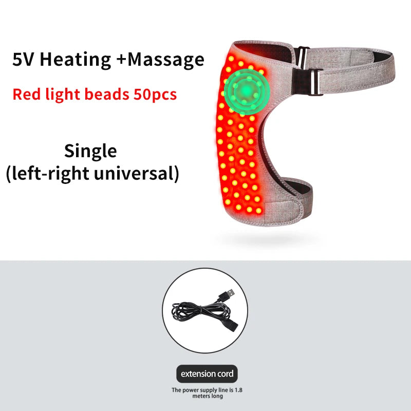G Active Heated Hip Massager 3-Level Waist &amp; Hip Massage Wrap with Red Light &amp; Vibration
