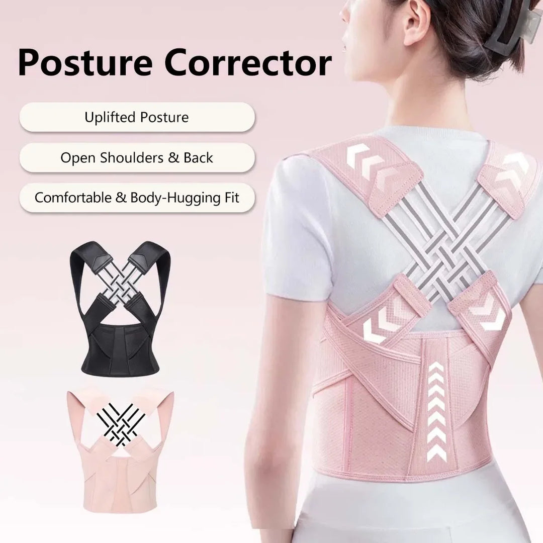 G Active Adjustable Posture Corrector Belt Back Support, Waist Trainer &amp; Spine Alignment Brace for Men &amp; Women