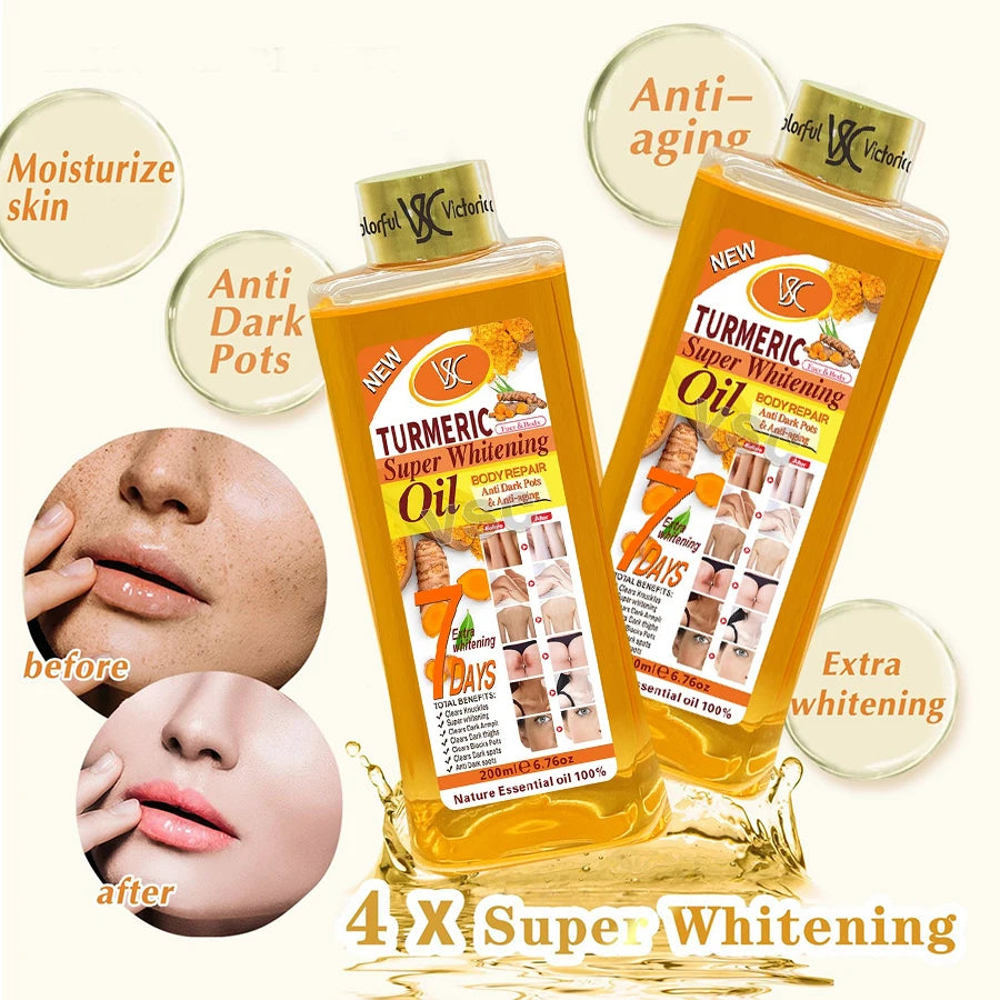 G Active Turmeric Body Massage Oil 200ml Moisturizing Aromatherapy Oil for Face & Body Care