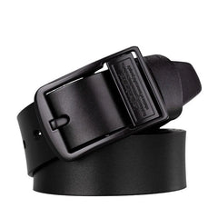 New Leather Cowhide Men's Belt Fashion Metal Alloy Pin Buckle Adult Luxury Brand Jeans Business Casual Waist Male Strap Brand